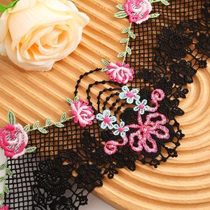 Adorno de <span class=keywords><strong>encaje</strong></span> bordado soluble en agua con lazo ancho de 13CM de Color de alta calidad para <span class=keywords><strong>collares</strong></span> hechos a mano DIY y accesorios de <span class=keywords><strong>encaje</strong></span> para ropa - Product Image 2