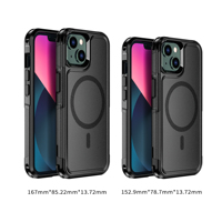 Étui de protection magnétique robuste pour iPhone 14 14 Plus Armor TPU + PC Phone Case pour iPhone 15 Pro Max Case