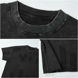 TKAN 180, camiseta personalizada con gráfico de gran tamaño de lujo para hombre, 100% algodón pintado a mano, diseño de lavado ácido, ropa de calle, estilo de moda - Product Image 4