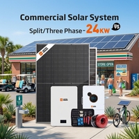 Système solaire hybride 120/240V 24kW avec batterie au lithium de 50kWh pour maison américaine, facile à entretenir et à installer