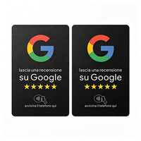 Cartes NFC Google Review en PVC personnalisées pour affichage sur table et réseaux sociaux