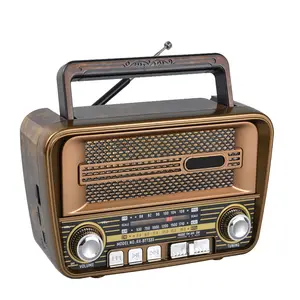 MLK-7559 Factory Wholesale Portable Retro Radio vintage am fm shortwave Radio solar