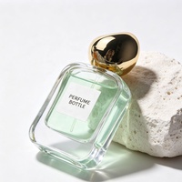 Flacon de parfum en verre transparent de luxe de haute qualité, vide, 30 ml, 50 ml, 100 ml, avec couvercle