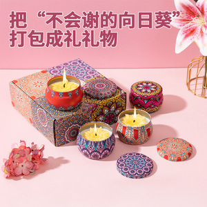 DIY Plant-Based Soy Wax Scented <b>Candle</b> 4-Piece Gift <b>Set</b> for Home and Couples - Product Image 5