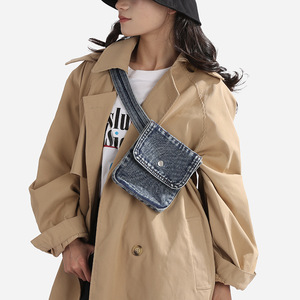 Bolso Bandolera Mini de Mezclilla con Solapa, Estilo Japonés, Casual, Versátil, para Teléfono, Primavera 2026, Artístico, Moderno, con Cierre, Vintage - Product Image 1