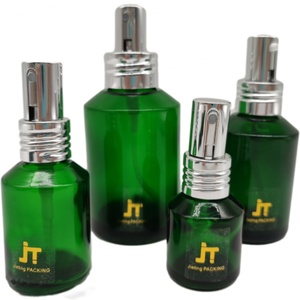 Amber Oblique Shoulder Glass Black Press Pump <b>Spray</b> Bottle 100ml 200ml Cosmetic Packaging Glass Bottle - Product Image 4