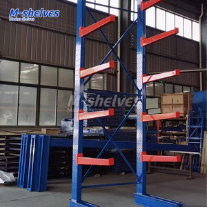 Estantería Cantilever de Metal Ajustable en Altura con Brazos Anchos para Almacén, Soporte de Almacenamiento de Láminas y Tubos Metálicos de 300 kg - Product Image 5
