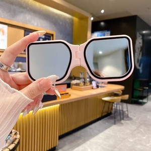 Mirrored <b>Sunglasses</b> Stand Full Rim TPU Unisex Lazy Person Stand 100% UV Protection Black White Pink Blue Green - Product Image 3