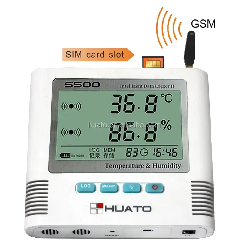 New Temperature Humidity Data Logger with Phone SMS Alarming support 4G sim card