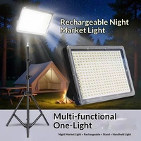 Lampu Camping LED Portabel, Lampu Darurat dengan Pengait Magnetik, Lampu Kerja, Power Bank untuk Memancing di Luar Ruangan, Pasar Malam
