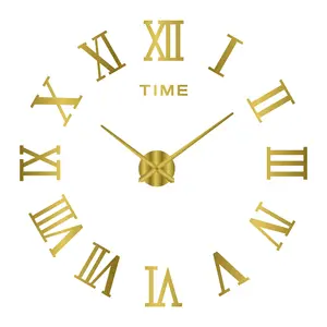 24 Inch Classic Roman Mirrored Numeral Wall Clock For A Wall Clock