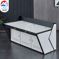 Système de bureau modulaire extensible en métal moderne pour salle de surveillance, salle de diffusion, salle de contrôle de sécurité, centre de commandement