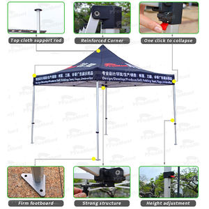 Tente gazebo commerciale industrielle FEAMONT 3x6 avec paroi latérale pour le marché européen tente d'exposition commerciale - Product Image 5