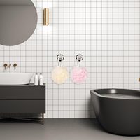 Porte-serviettes mural flexible en alliage de zinc, écologique, moderne et luxueux, chromé, rond, robuste, pour rangement de vêtements