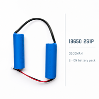 Pabrik Paket Baterai LI-ION 18650 7.4V 3500mAh Paket Baterai Li-Ion 2S1P dengan Kabel Timbal untuk Peralatan Elektronik Kustom