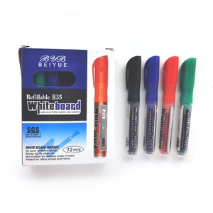 Marcadores de Pizarra Blanca Personalizados Multicolores de Gran Volumen, Tinta Borrable No Tóxica en Negro, Rojo, Azul, Verde y Blanco para Uso Escolar - Product Image 1