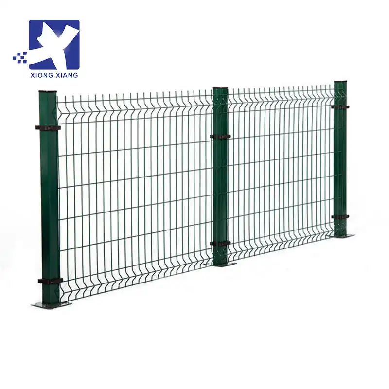 6 Ft Tall Perimeter Steel Metal PVC Coated 3D Curved Wire Mesh Fence