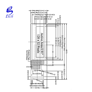 Écran LCD monochrome de 0,91 pouce, circuit intégré SSD1306, résolution 128x32, interface IIC, écran COG nu - Product Image 4