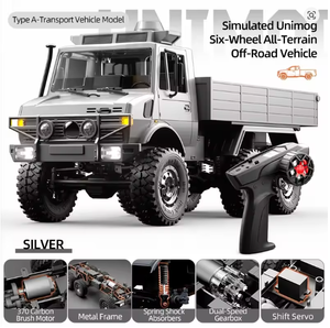 New GB7023+C8823+D912 Off-Road <b>Remote</b> Control Car 1:18 Unimog Six Wheel Drive Full Scale Climbing Model Toy Car - Product Image 2