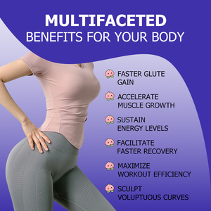 Custom Label OEM Booty Weight Gain Gummies Peach Flavlor Dietary <b>Supplement</b> Support Energy Levels and Accelerate Muscle Growth - Product Image 5