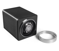Boîte rectangulaire en métal de protection avec doublure en cuir pour le rangement des montres