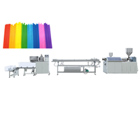 PP/sucette paille machine fournisseur personnalisation couleur unique sucette bâton paille extrudeuse machine avec prix d'usine