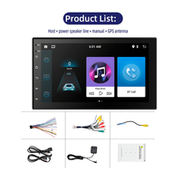 Reproductor Multimedia para Auto Android de 7 Pulgadas y 2 Din, Radio HD con Bluetooth, WIFI, Reproductor de Audio MP5 con Navegación GPS