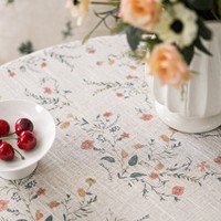 Polyester-Tischdecken mit Blumenmuster im Landhausstil – Elegante Abdeckung für den Esstisch zu Hause, für Partys und die tägliche Verschönerung