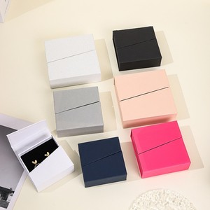 Foldable Pink Jewelry <b>Box</b> Luxury Rigid Cardboard Jewelry 2 Door Magnetic Necklace <b>Earring</b> Ring <b>Gift</b> Packaging <b>Box</b> - Product Image 4
