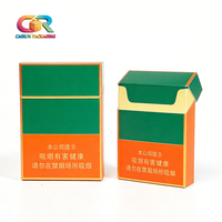 Boîte d'emballage de cigarettes en carton écologique personnalisée avec logo, impression CMYK, paillettes, étanche, portable, OEM, avec insert en feuille d'or