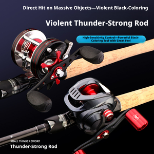 คันเบ็ดคาร์บอนสำหรับตก<span class=keywords><strong>ปลา</strong></span>บาส แบบตีไกล พร้อมด้ามจับแบบตรง/แบบไกปืน สำหรับตก<span class=keywords><strong>ปลา</strong></span>ชะโดและปลาไพค์ - Product Image 2