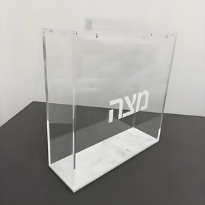 Judaica Lucite <span class=keywords><strong>Matza</strong></span> Présentoir et Boîte de Rangement avec Base en Marbre pour Fête de Pessah et Présentoir de Marchandises - Product Image 6