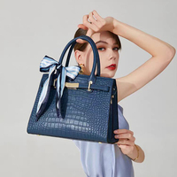 Sac à main pour femme en cuir véritable de luxe de haute qualité ; Sac bandoulière grande capacité à motif crocodile tendance, vente en gros