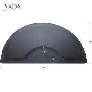 Tappetino Semicircolare per Salone di Bellezza, Tappetino in Gel Facile da Pulire per Stilisti, da Posizionare Dietro la Sedia - Product Image 5