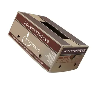 Scatola di imballaggio in cartone ondulato personalizzato delicato scatola di frutta pieghevole ciliegia banana mirtillo scatola di spedizione
