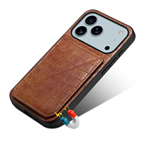 Étui de protection antichoc de luxe à motif crocodile/alligator pour iPhone 13 14 15 16 17 avec porte-cartes