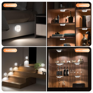 <b>Motion</b> <b>Sensor</b> Step <b>Light</b> Wireless Rechargeable Puck <b>Lights</b> with Remote Stair <b>Lights</b> Indoor with 3 Colors Temperature - Product Image 6