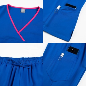 Nuevo estilo, poliéster, Spandex, elástico, logotipo personalizado, uniformes de Hospital, uniformes, batas de laboratorio médico Unisex, conjunto de uniformes - Product Image 3