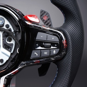 Volante de Fibra de Carbono Forjado Rojo CS Personalizado para <span class=keywords><strong>BMW</strong></span> G11 G12 G21 G22 G23 G20 G30 G01, Directo de Fábrica, Nueva Actualización - Product Image 4