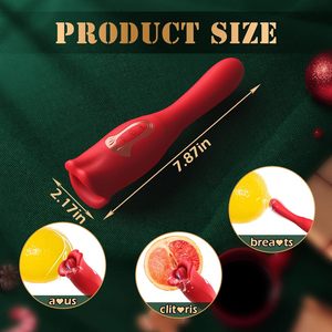 Vibrador Profesional Femenino con Simulación de Beso, Múltiples Modos de Vibración, Juguete Sexual Estimulador con Lengua Vibrante - Product Image 3