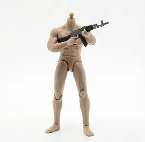 1:12 Maßstab Muskel männliche Action-Figur Haut flexibel männliche Figur Körperpuppe Miniaturfigur