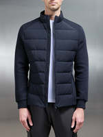 Veste matelassée technique TN personnalisée pour hommes, panneaux avant pour l'ajout de tissu doux sur les manches et l'arrière de la veste