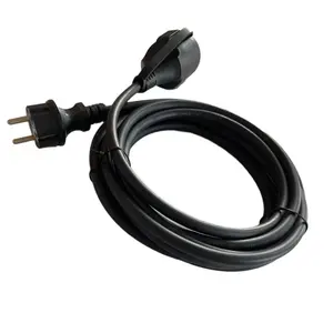 VDE Certified16A 250V European Schuko CEE 7/7 Plug Female to CEE Socket IP44 Waterproof Outdoor Power Extension Cord