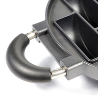 Moule à gaufres en forme de boule personnalisé, moule à gâteau en aluminium moulé de 24 cm, 10 trous, moule à gâteau semi-circulaire, poêle à frire pour la cuisson