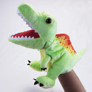 Muñeco de peluche de dinosaurio con boca abierta, juguete de mano de 10,5 pulgadas - Product Image 2
