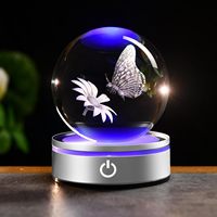 Cadeaux de Noël en gros d'usine : Boule de cristal vierge adaptée à la machine de gravure laser 3D pour boules de cristal