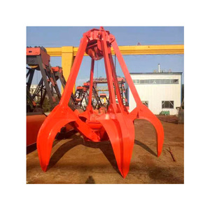 Electric Hydraulic Grab Bucket 1 Cubic Meter Petal Shaped For Excavator And Overhead <b>Crane</b> <b>Remote</b> <b>Control</b> Yellow - Product Image 3