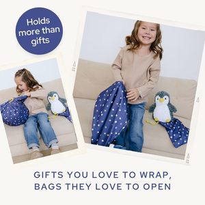 Sacchetto Personalizzato di Alta Qualità con Scritta '<span class=keywords><strong>È</strong></span> il Mio Compleanno', Borsa in Tela con Coulisse Blu a Pois per Regali di Compleanno e Viaggi - Product Image 5