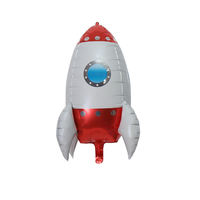 Globo de papel de helio de astronautas espaciales de alta calidad, globos de aire de cohete 4D, decoraciones para fiesta de cumpleaños, juguetes inflables para niños