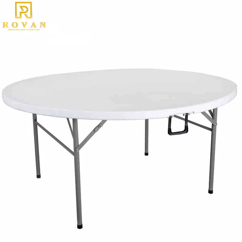 Prezzo di fabbrica tavolo rotondo bianco tavolo pieghevole per evento banchetto di nozze utilizzato